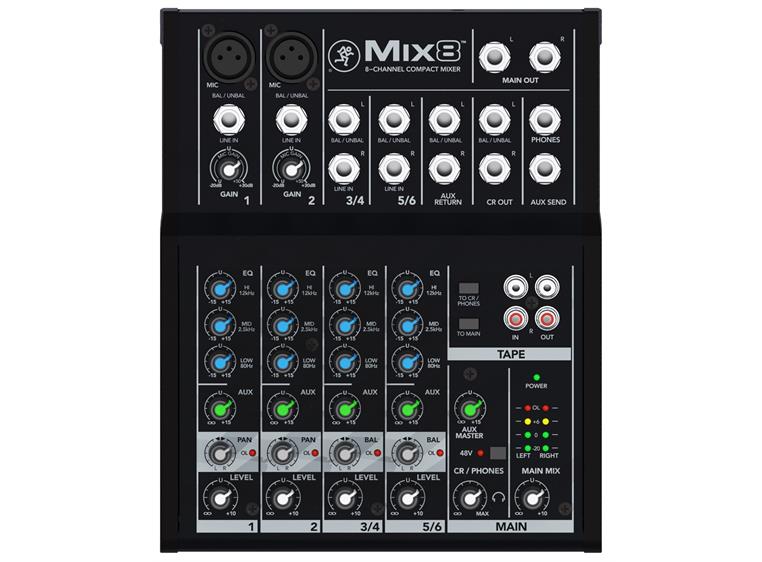 Mackie MIX8 8 kanalers kompakt mikser